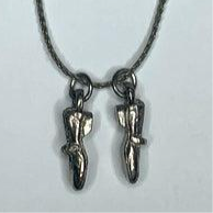 Silver Dance Shoes Necklace