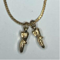 Gold Dance Shoes Necklace