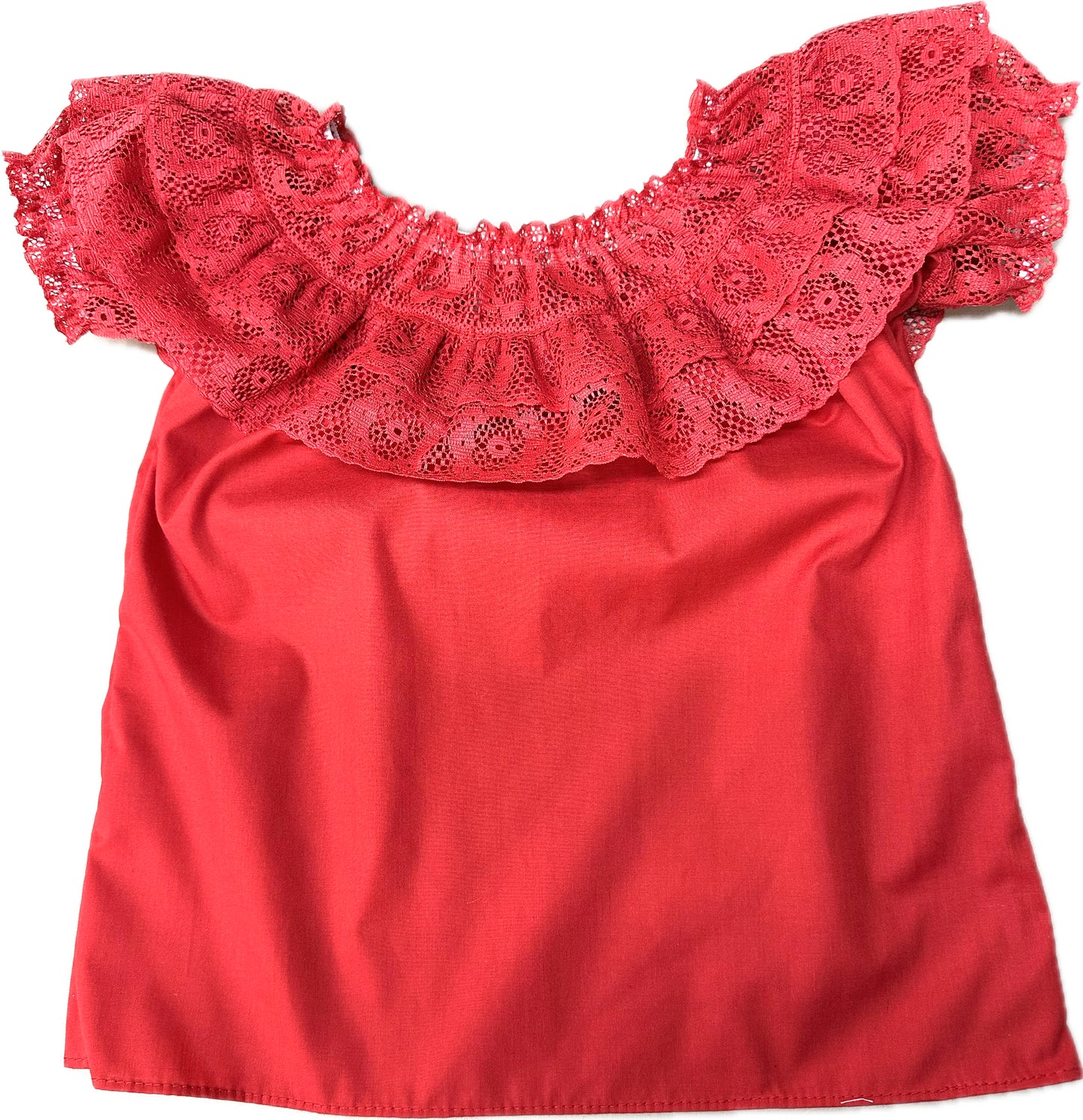 Childrens Round Neck Lace Blouse