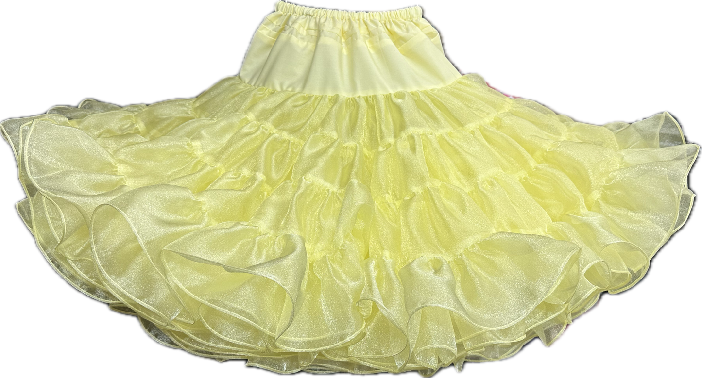 A Crystal Petticoat on a black background from Square Up Fashions.