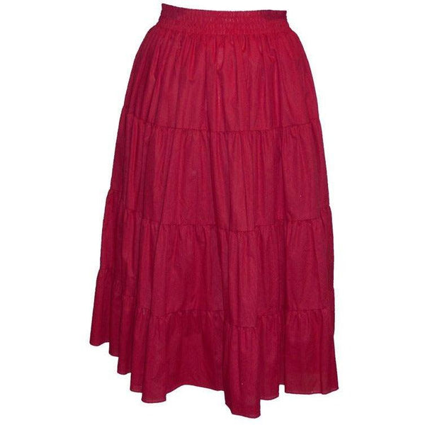 Basic 4 Tier Prairie Skirt - Square Up Fashions