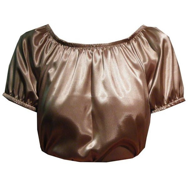 Satin peasant blouse online