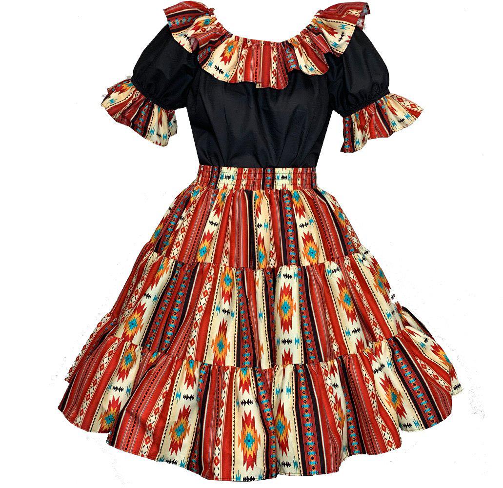 Southwest Santa Fe Square Dance Outfit, Set - Square Up Fashions