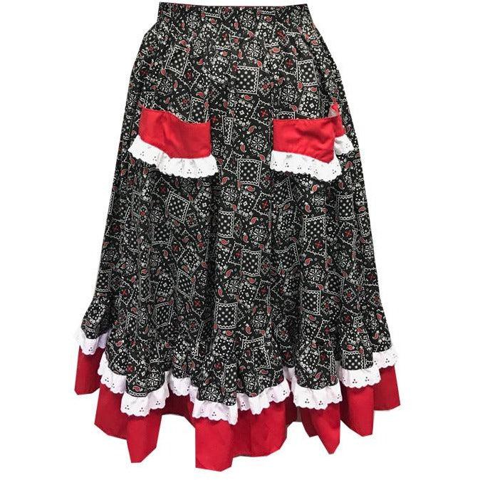 Western Bandana Prairie Skirt, Prairie - Square Up Fashions