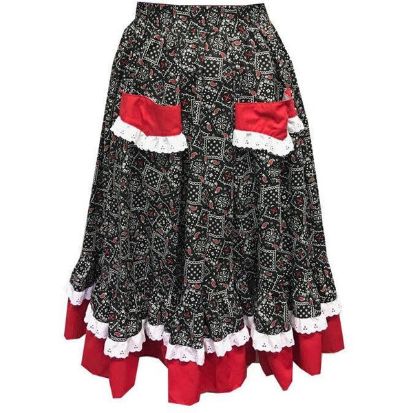 Western Bandana Prairie Skirt - Square Up Fashions