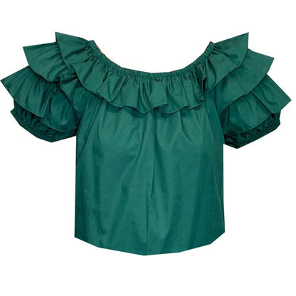 Triple Ruffle Blouse, Blouse - Square Up Fashions