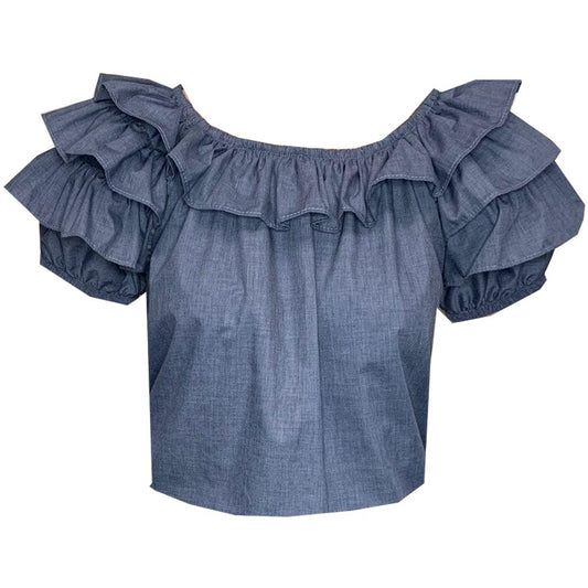 Triple Ruffle Blouse, Blouse - Square Up Fashions