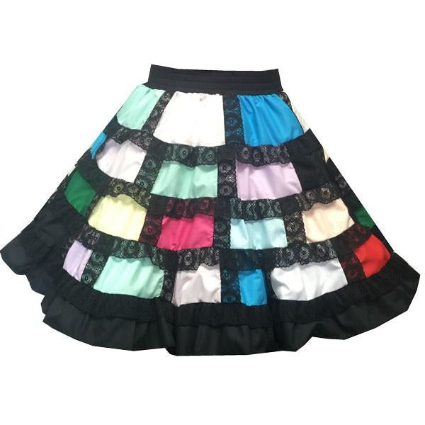 Patchwork Square Dance Skirt, Skirt - Square Up Fashions