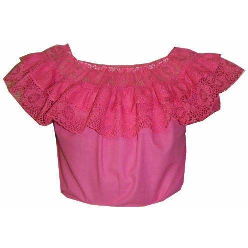 Childrens Round Neck Lace Blouse, Childrens Clothing - Square Up Fashions