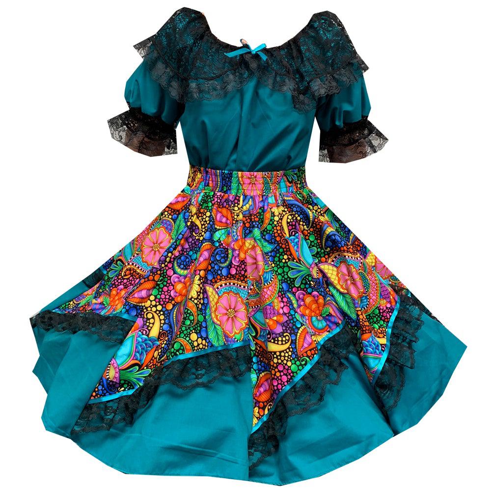 Colorful Carnival Square Dance Outfit
