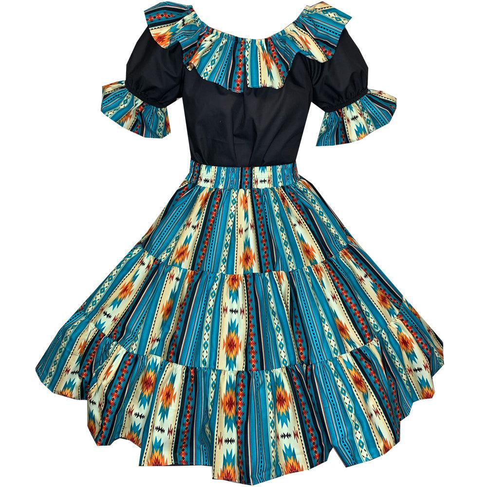 Southwest Santa Fe Square Dance Outfit, Set - Square Up Fashions