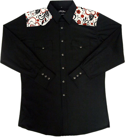 Mens Shirt With MATCHING Print Yoke, Mens Shirt - Square Up Fashions